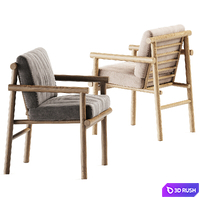 Paddle Table by Cruso and Ayana Chair by B&amp;B Italia / Garden furniture 3D Model Corona