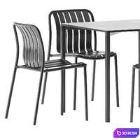 Trocadero Outdoor Table and Chair by Talenti / Outdoor furniture 3D Model Corona