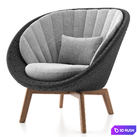Peacock Lounge Chair 3D Model Vray