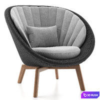 Peacock Lounge Chair 3D Model Vray
