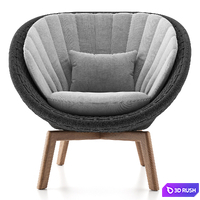 Peacock Lounge Chair 3D Model Vray