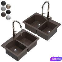 Kraus Sink Collection01 3D Model Vray, Corona
