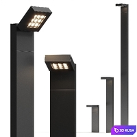Leds C4 Modis Outdoor Lamps 3D Model Vray, Corona