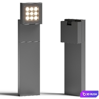 Leds C4 Modis Outdoor Lamps 3D Model Vray, Corona