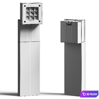 Leds C4 Modis Outdoor Lamps 3D Model Vray, Corona
