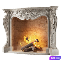 French fireplace 3D Model Vray