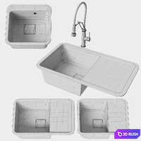 Sink Omoikiri Tasogare 3D Model Corona