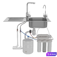 Household reverse osmosis filter 3D Model Corona