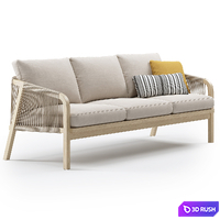 Outdoor Garden Woven Lounge 3 seater Sofa by Kettler 3D Model