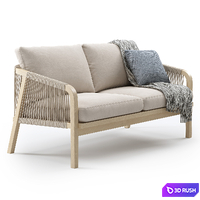 Outdoor Garden Woven Lounge 2 seater Sofa by Kettler 3D Model