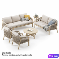 Outdoor Garden Woven Lounge 2 seater Sofa by Kettler 3D Model Vray, Corona