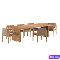 SANTOS TEAK DINING GROUP 3D Model Vray, Corona