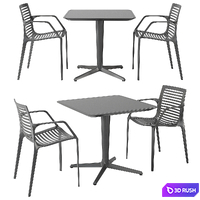 Artform Urban Terrace Life Chipman outdoor dining set 3D Model Vray, Corona