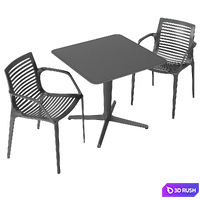Artform Urban Terrace Life Chipman outdoor dining set 3D Model Vray, Corona