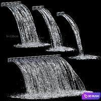 Waterfall fountains 014 3D Model Vray