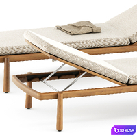 Ukiyo lounger by Tribu 3D Model Vray, Corona