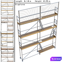 Scaffolding platform 3D Model Vray, Corona