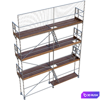 Scaffolding platform 3D Model Vray, Corona