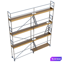 Scaffolding platform 3D Model Vray, Corona