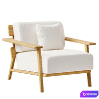 PARALEL Garden armchair By POINT 3D Model Corona