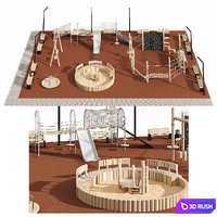 Children's playground 3D Model Vray, Corona