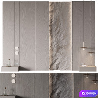 Headboard of bed No. 14 3D Model Vray, Corona