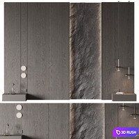 Headboard of bed No. 14 3D Model Vray, Corona