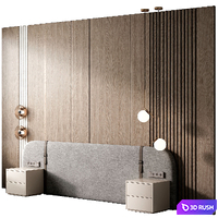 Wall 3d panel 50 3D Model Vray, Corona