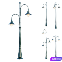 Collection of street lamps ALCOR 3D Model Corona