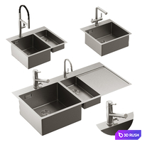 Omoikiri Faucets and Sinks 3D Model Corona