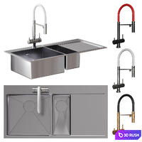 Sink and mixer OMOIKIRI AKISAME 3D Model Corona