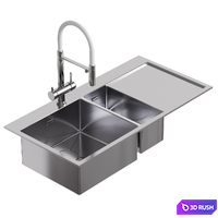 Sink and mixer OMOIKIRI AKISAME 3D Model Corona