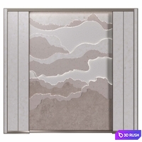Headboard Stone wall panel 3D Model Corona