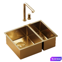 Lusso Cubo Sink S 3D Model Vray, Corona