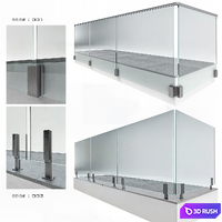 Railing-02 3D Model Vray, Corona