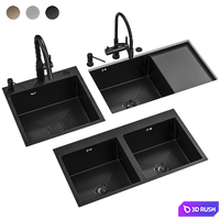 Gappo kitchen sinks 3D Model Corona