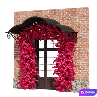 Entrance group with floral decoration 3D Model Corona