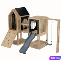 Wooden playground 3D Model Corona