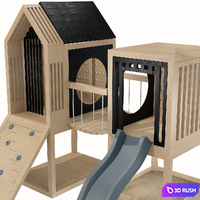Wooden playground 3D Model Corona