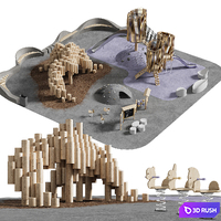Modern playground 3D Model Corona