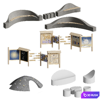Modern playground 3D Model Corona