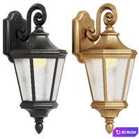 Classic exterior wall light set1 3D Model Vray, Corona