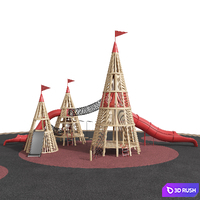 A modern gaming complex. Children's playground. 3D Model Corona