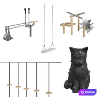 A modern gaming complex. Children's playground. 3D Model Corona
