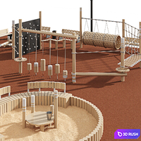 Children's playground 3D Model Vray, Corona