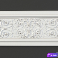 Furniture with carved facade element 3D Model Vray