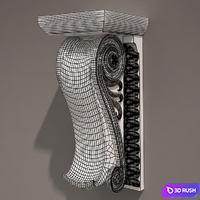 Holder Antique Style 8 3D Model Vray
