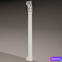 Antique Pilaster 3D Model Vray