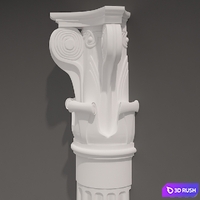 Antique Pilaster 3D Model Vray
