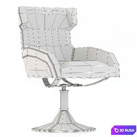 Baxter PALOMA REVOLVING CHAIR 3D Model Vray